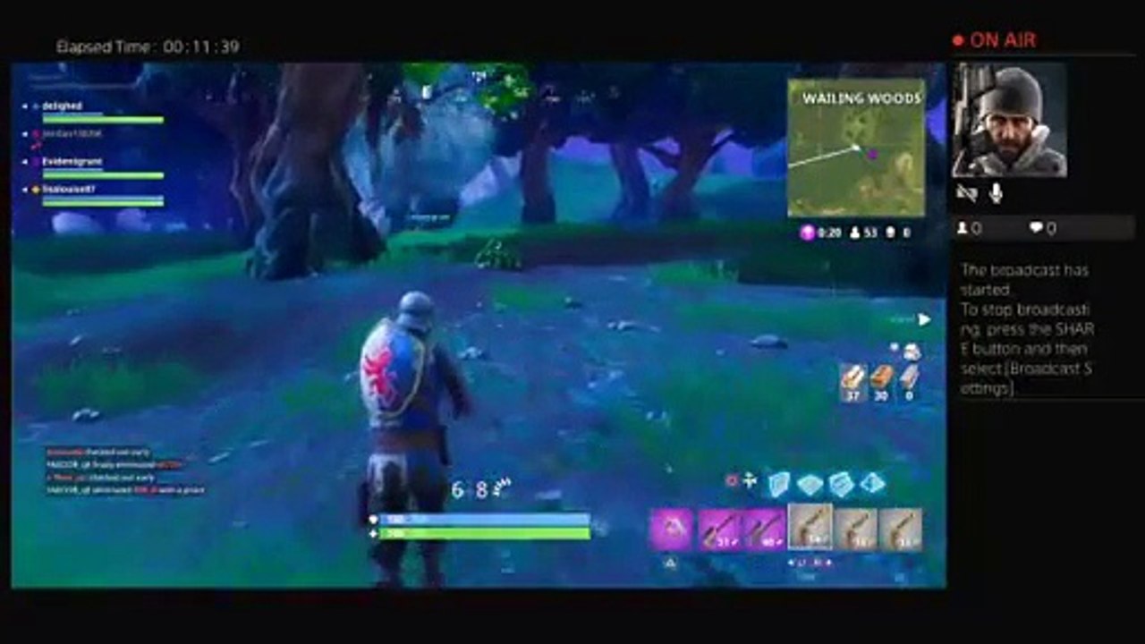 Live fortnie gameplay