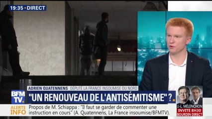 Il n'y a "pas un nouvel antisémitisme" mais "une multiplication de cas", estime Adrien Quatennens