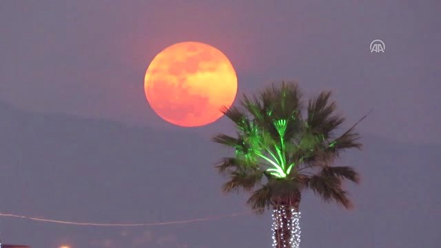 Süper Kanlı Mavi Ay' Tutulması