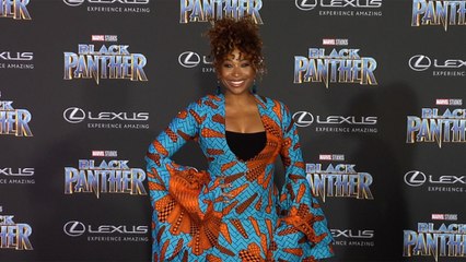 Tanika Ray "Black Panther" World Premiere Purple Carpet