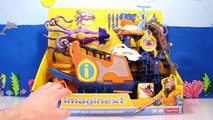 Imaginext Toys Videos DEEP SEA Mission Command Toy Boats   GIANT SQUID Toy Tested & Review Kids