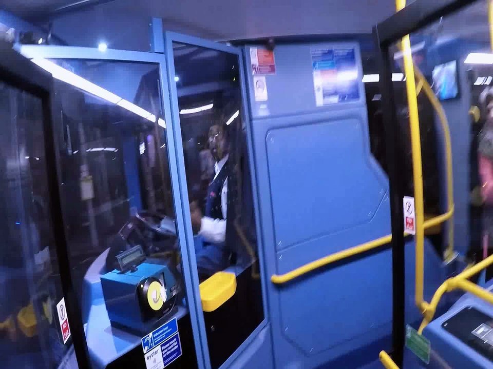 Bus Driver Traps Biker