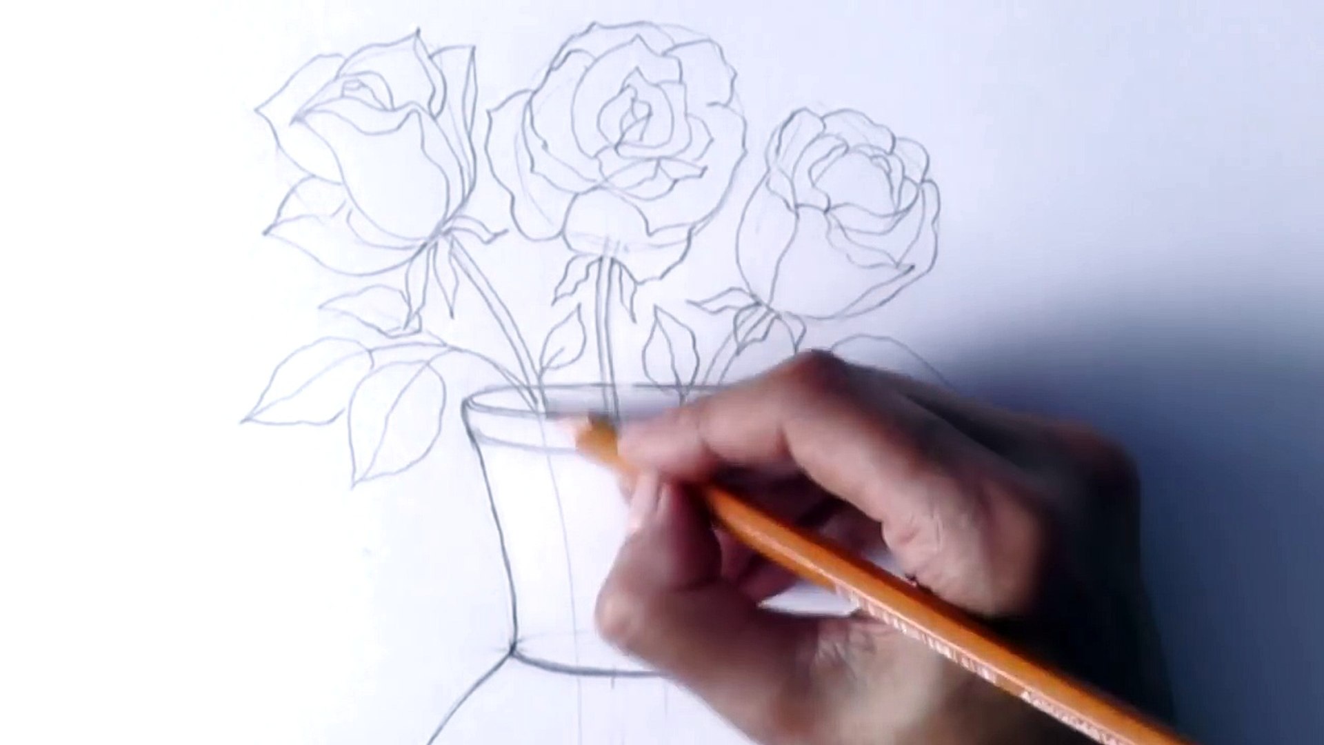 Цветочки рисунок карандашом