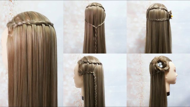 5 Peinados Diferentes con Trenzas de Cascada Faciles y Rapidos