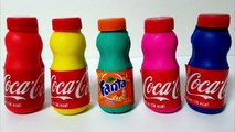Play Doh Coca Cola Fanta Bottles & Superhero Ice Cream Finger Family Nursery Rhymes Learn Colors