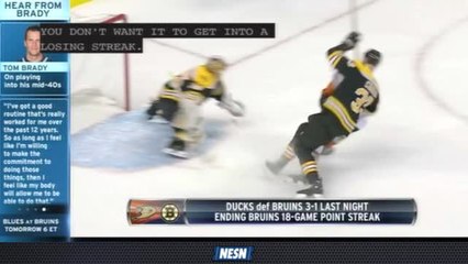 NST -- Bruins learn lesson in falling behind early in loss to Ducks