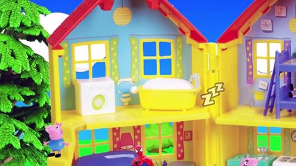 Peppa pig George e Homem aranha Pikachu no Mundo Pokemon capturando vários episódios