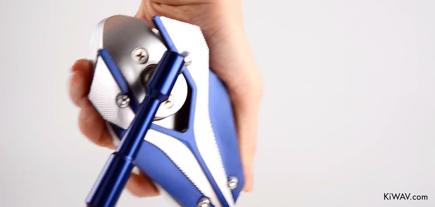 Motorcycle Mirrors Viper Blue Adjustable Sportsbike with Glossy Black Mirror Base | KiWAV