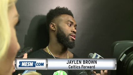 Jaylen Brown Rates Dunk On Porzingis, Gives Brad Stevens Impression