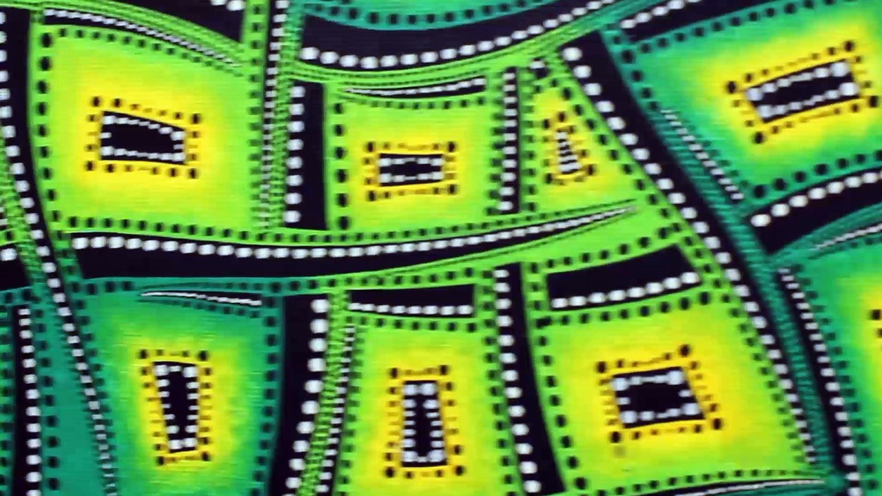 Peinture contemporaine  : Mouvements de couleurs verdoyantes.