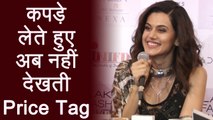 Taapsee Pannu says, Don't have to check PRICE TAGS for shopping anymore; Watch Video | FilmiBeat