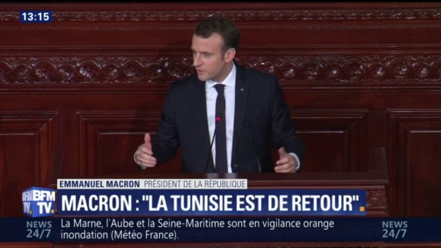 Macron : La page du printemps tunisien n'est pas tournée (...) Mais la Tunisie est bien de retour