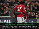 Fellaini substitution enforced due to recurring injury - Mourinho