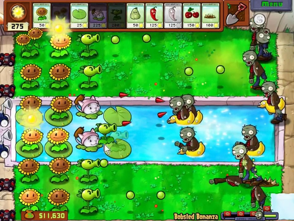 Plants Vs Zombies - Minigame Bobsled Bonanza - video Dailymotion