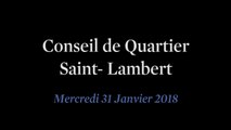 Conseil de Quartier Saint-Lambert du Mercredi 31 Janvier 2018