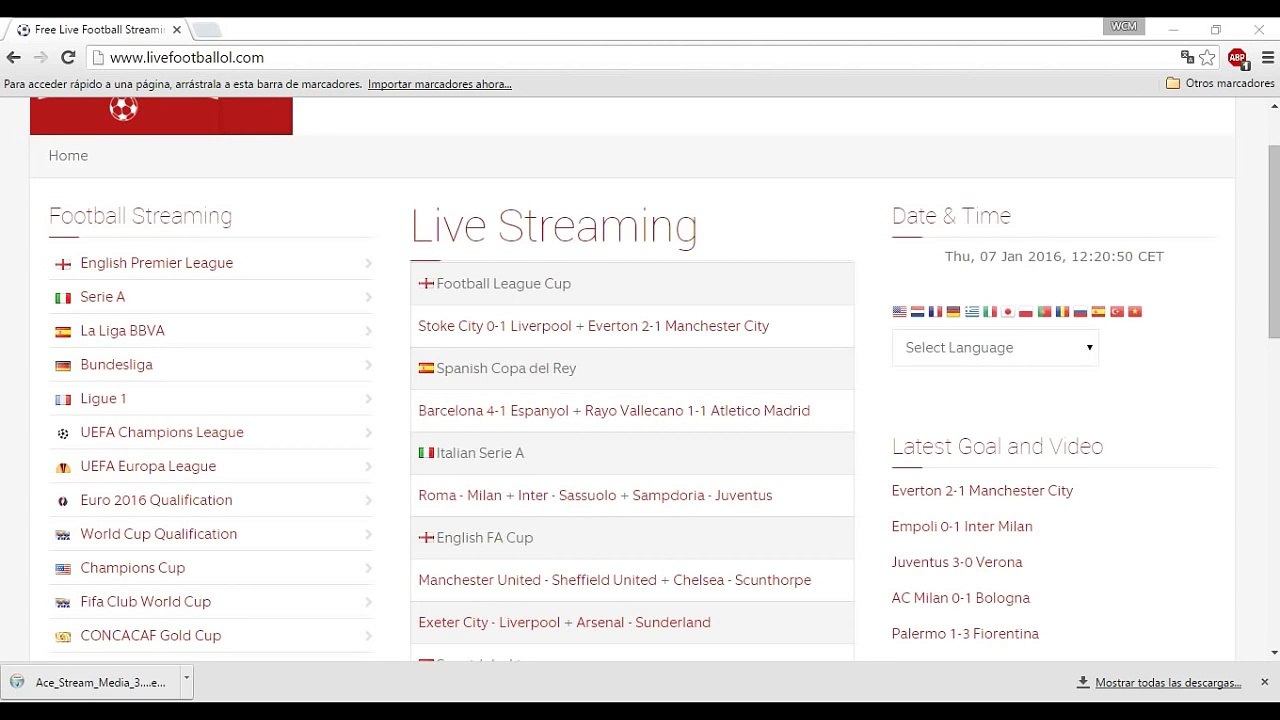 VER PARTIDOS DE FUTBOL EN INTERNET, EN VIVO, GRATIS