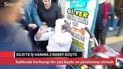 Kilis'te iş hanına 2 roket düştü