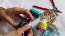 DIY || how to make designer silk thread bangles at home || DIY silk thread bangles using beads