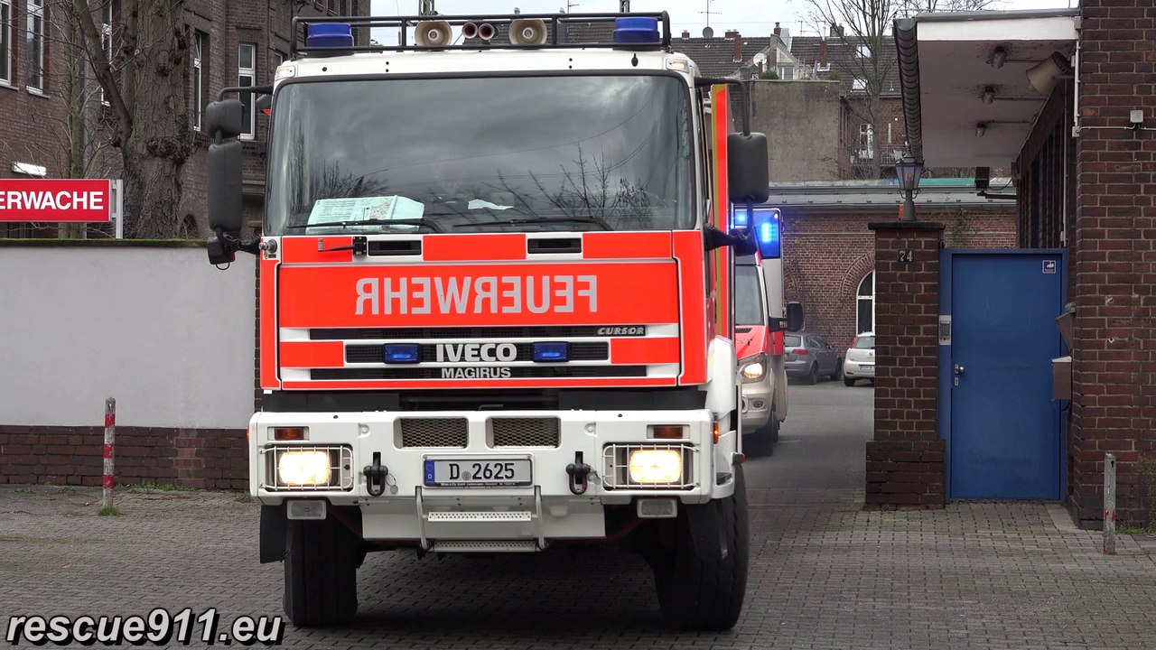 Einsatzfahrten Feuerwehr Düsseldorf - Löschzüge, Pressluft, FF u.v.m. - Teil 1