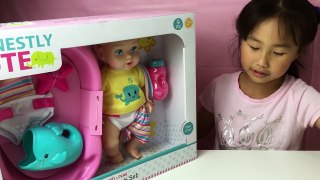 Baby Doll bathtime babygirl change Diaper How to Bath -Bath&splash set - Baby toys - KIDS Toy Videos