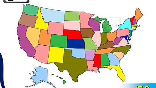 List of 50 States of USA in alphabetical order with map- General