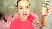 LOST MY iPHONE IN A GIANT SHOWER FILLED WITH PACKING PEANUTS! SURVIVING FOR 24 HOURS