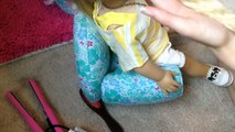 How to: Straightening your american girl dolls hair!