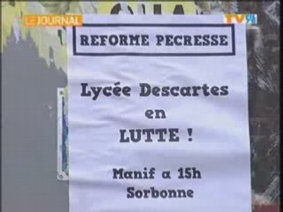 Le lycée Descartes en grève