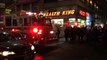 FDNY RESPONDING TO & EXTINGUISHING GARBAGE CAN FIRE WITH THE CAN IN MIDTOWN, MANHATTAN, NEW YORK.