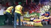 NYC Sanitation Throw Good Vegetables In Trash