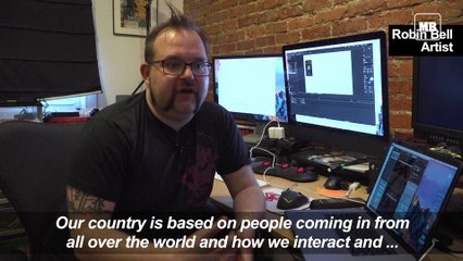 The artist behind the 'light-projection protests' on Trump Hotel