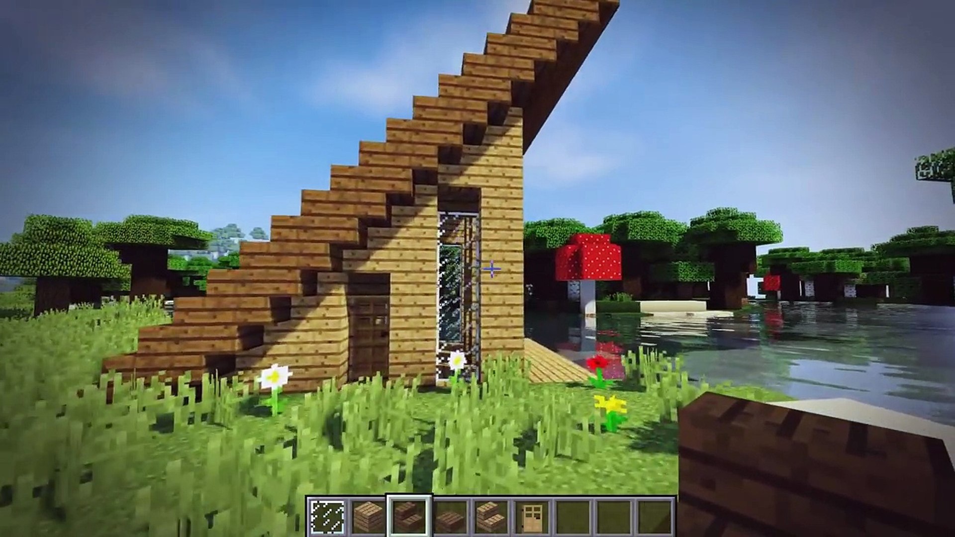 Minecraft Easy A Frame House Tutorial How To Build A House In