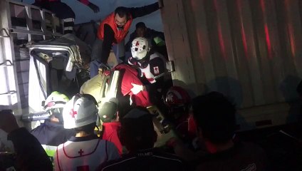 Liberan a prensado tras choque múltiple en el libramiento Toluca – Lerma