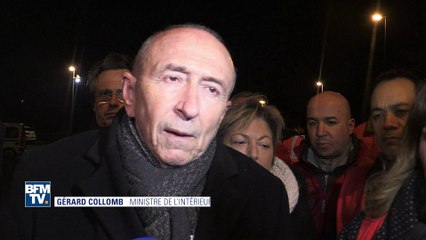 "Un degré de violence jamais connu", estime Collomb à Calais après les affrontements entre migrants