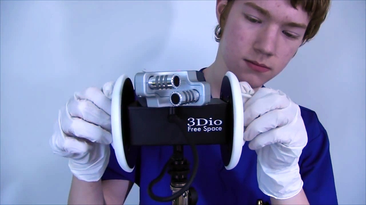 3Dio Ear Cupping/Touching randomness w/ Latex Gloves - (ASMR)