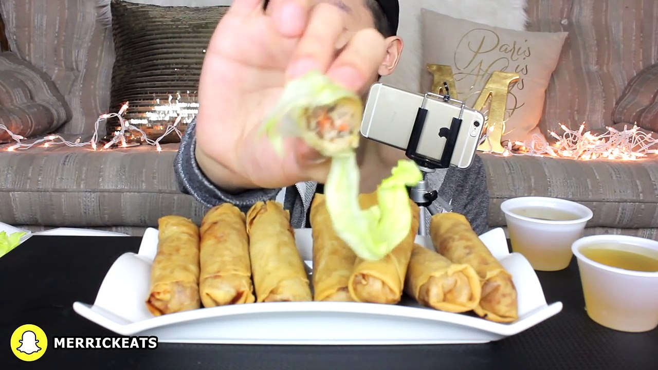 ASMR SPRING ROLLS | Crunchy & Relaxing Eating Sounds | No Talking