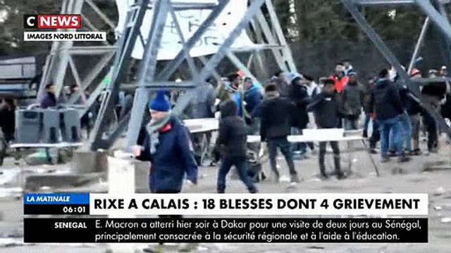 Calais: Les images impressionnantes des violences entre migrants qui ont fait des blessés par balles