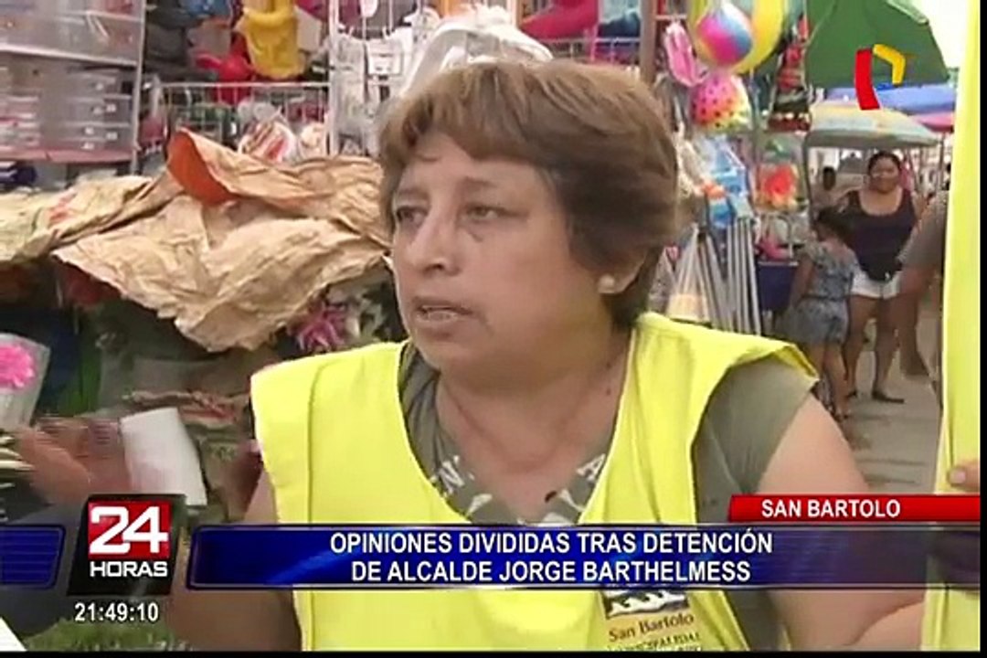 San Bartolo: comerciantes prefirieron no opinar sobre detención a alcalde Barthtelmess