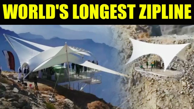 UAE now has the world's longest zipline measuring 2.83 km in length | Oneindia News