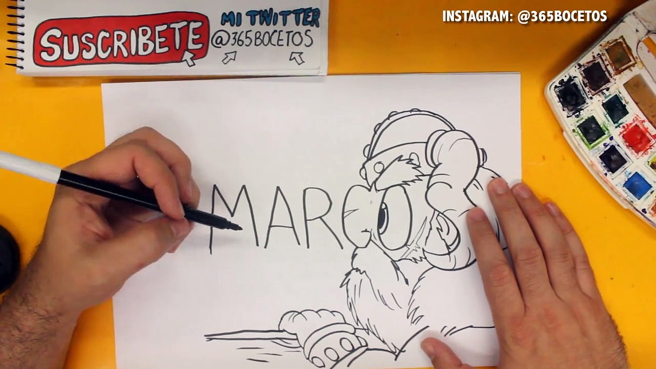 SACAR UN DIBUJO DE MI NOMBRE - Dibujos fáciles paso a paso – MARCOS