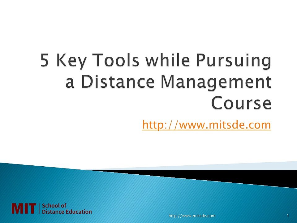 5 Key Tools while Pursuing a Distance Management Course | Correspondence MBA | Online MBA | MIT School of Distance Education