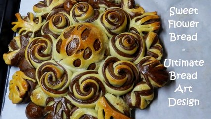 How To Make SWEET FLOWER BREAD - Ultimate Bread Art Design