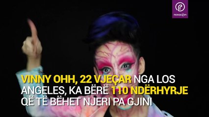 E çuditshme  çfarë ka bërë ky djalë për tu dukur alien