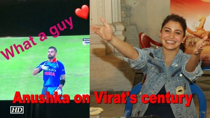 Anushka can't keep calm as Virat scores a century