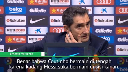 Valverde Belajar Memadukan Messi Dan Coutinho