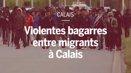 Скачать видео: Violentes bagarres entre migrants à Calais : Gérard Collomb s’est rendu sur place