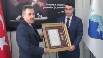 Ağrı’da 15 Temmuz gazisine Devlet Övünç Madalyası verildi