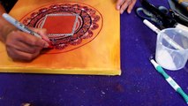Decorate your temple with colorful and sparkly Ganesh mandala painting