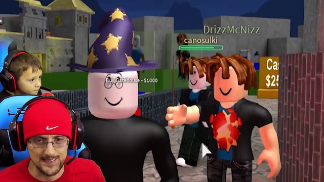MY HEADS IN MY WHAT?!! ROBLOX WIZARD TYCOON! 2 Player FGTEEV Castle in Wizarding World Game #27