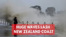 Ferocious waves batter New Zealand coast